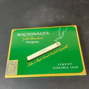 McDonald's Green and Gold Cigarette Tin
